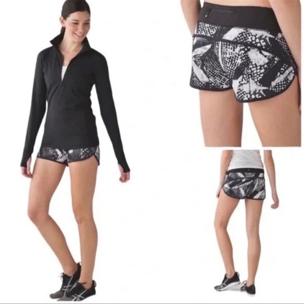lululemon athletica Black and White Athletic Shorts